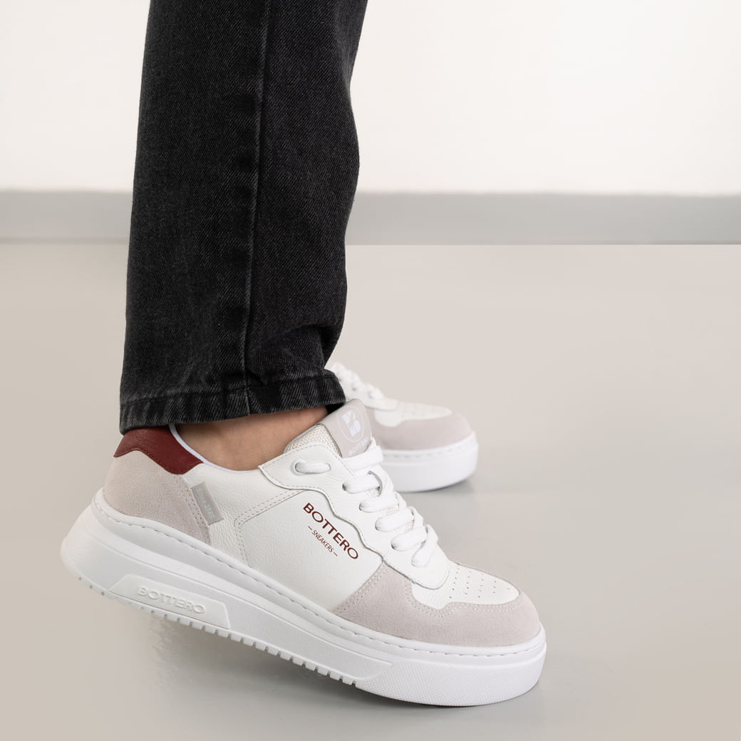 Bottero Tenis Casual 365103-11 Cinza ClaroBranco Couro Camurca BovinaCouro NapaCouro Bu -4-